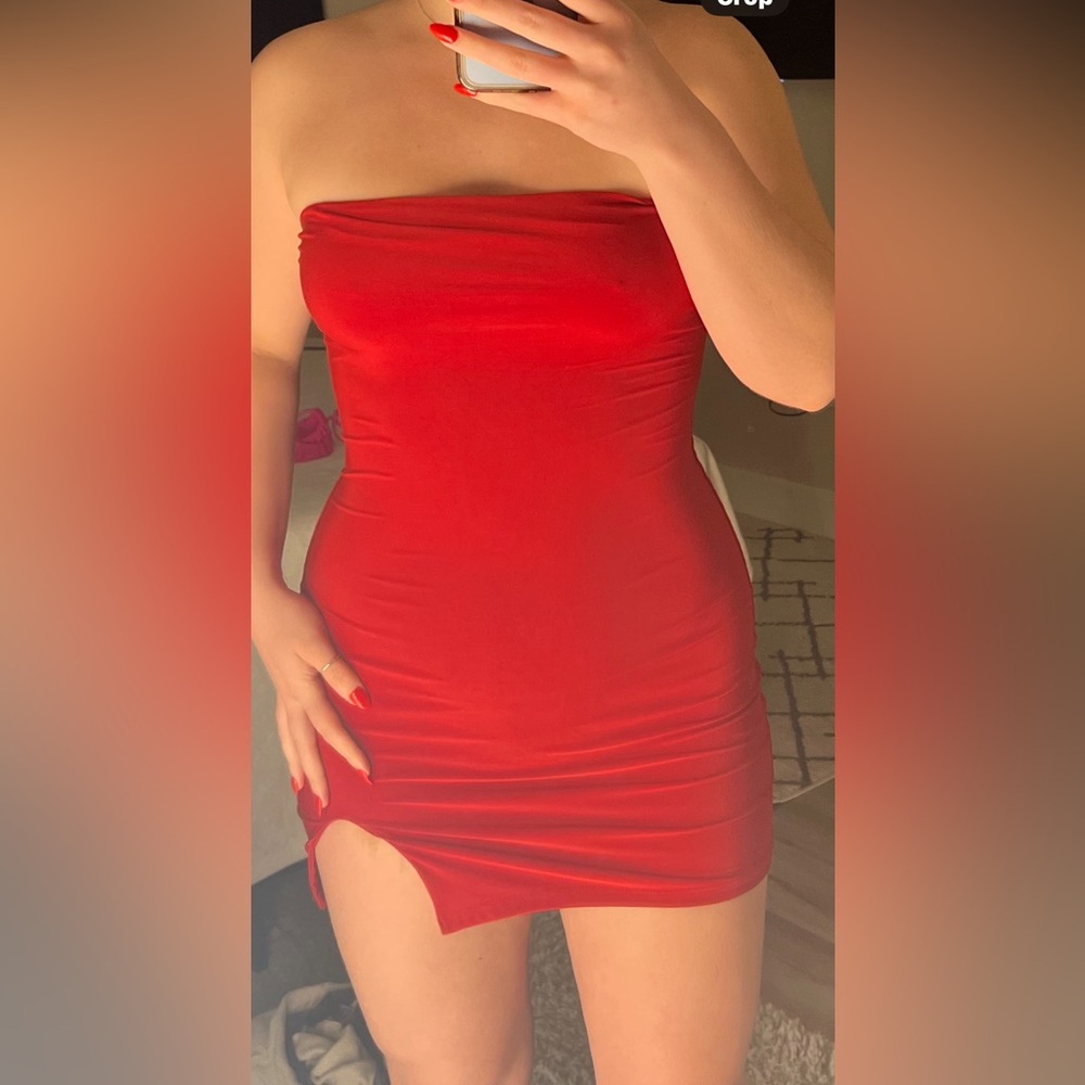 🔥 Shusha Boutique Red Corset Back Mini Dress | Size S | Night Out Bodycon